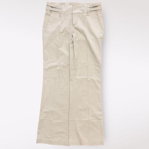 Zara Basic Tan Wide Leg Dress Pants Size US 6 Business Casual Minimalist - Picture 1 of 13